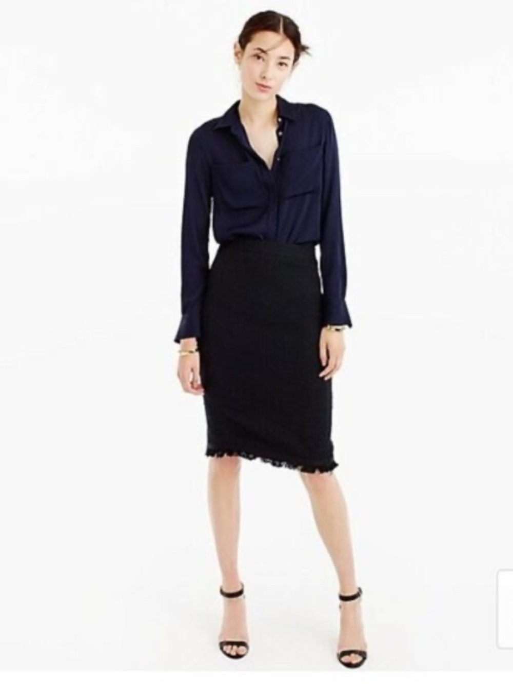 J.Crew 6 Tweed Fringe Pencil Skirt - Picture 12 of 13